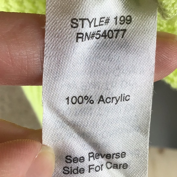 Clearance!!! CAbi neon green Sweater - Picture 4 of 7